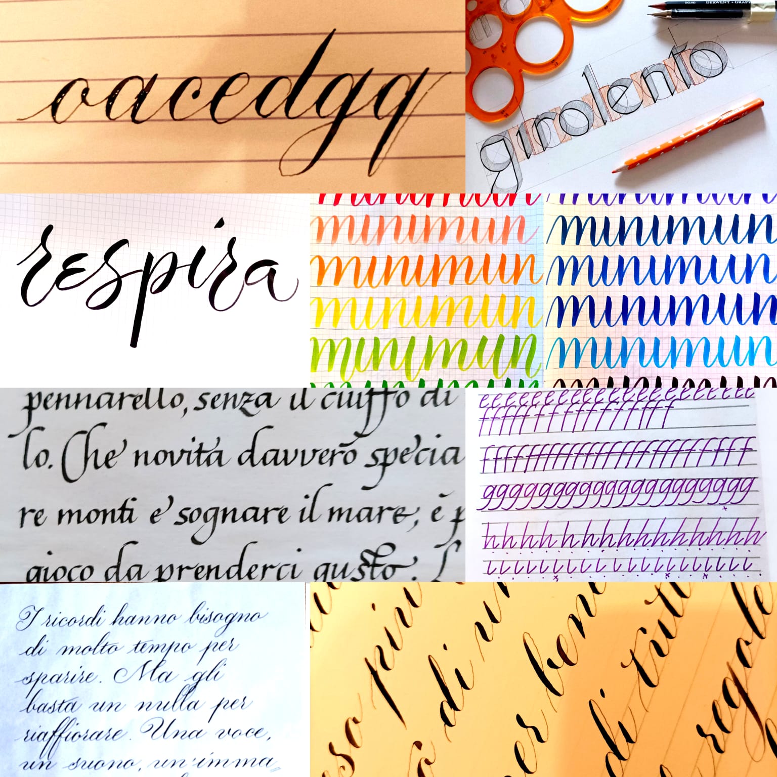 calligrafia ritmo